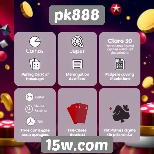 Recursos e funcionalidades do site pk888